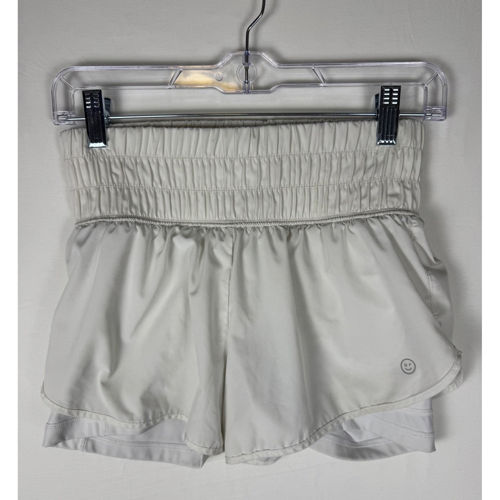 Gilly Hicks Flowy Athletic Shorts Womens XS White Lightweight Lined Active Y2K